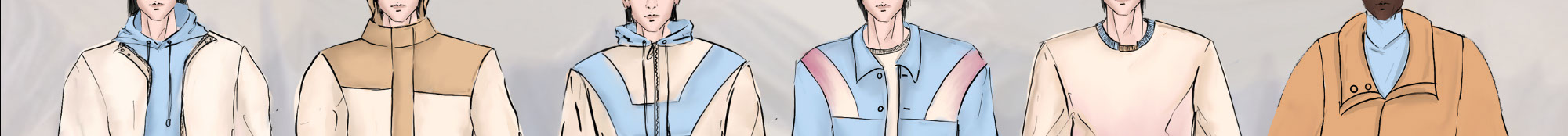 Menswear lineup illustration