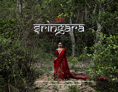 Śṛṅgāra — red saree in forest editorial